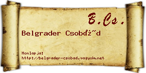 Belgrader Csobád névjegykártya